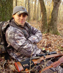 Nick Mealer in the woods
