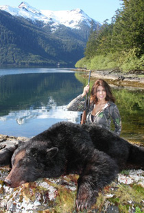Samantha Virk with her Alaska Bear